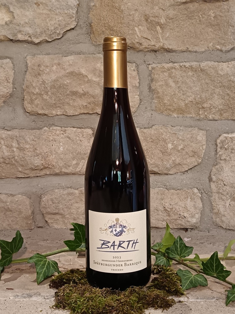 Produktbild von: <br>Artikel-Nr.: 134<br>2023er Rehborner Herrenberg Spätburgunder Barrique Qualitätswein  trocken 0,75l<br>
